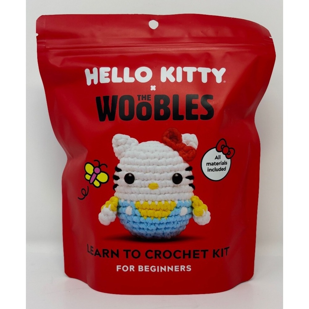 The Woobles Wobbles Crochet Kit For‎ Beginners Hello Kitty New In Package NWT